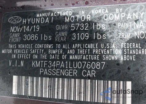 2020 Genesis G90 3.3T Premium Awd z USA, uszkodzony, nr VIN KMTF34PA1LU076087